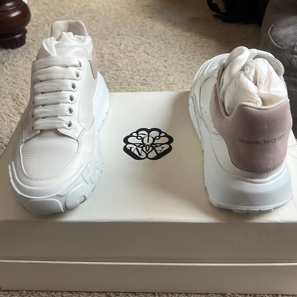 Alexander McQueen Court sneakers. Only worn once. Comes with box.